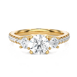 3 3/8 ctw Round Three Stone Lab Grown Diamond Ring