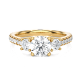 3 3/8 ctw Round Three Stone Lab Grown Diamond Ring