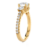 3 3/8 ctw Round Three Stone Lab Grown Diamond Ring