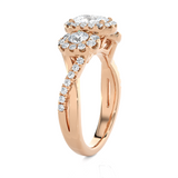 1 5/8 ctw Oval Three Stone Lab Grown Diamond Ring