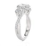 1 5/8 ctw Oval Three Stone Lab Grown Diamond Ring