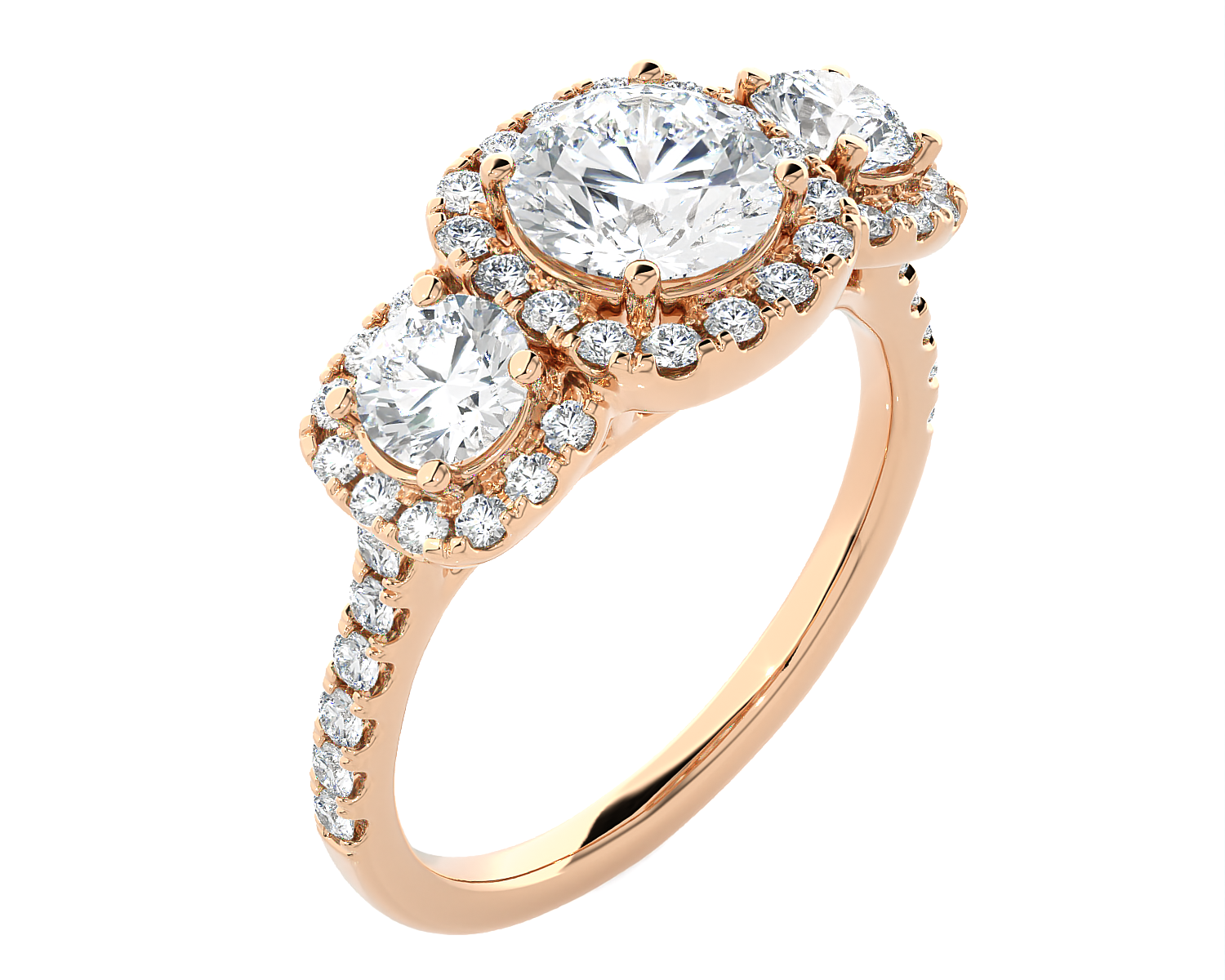 2 ctw Round Three Stone Lab Grown Diamond Ring