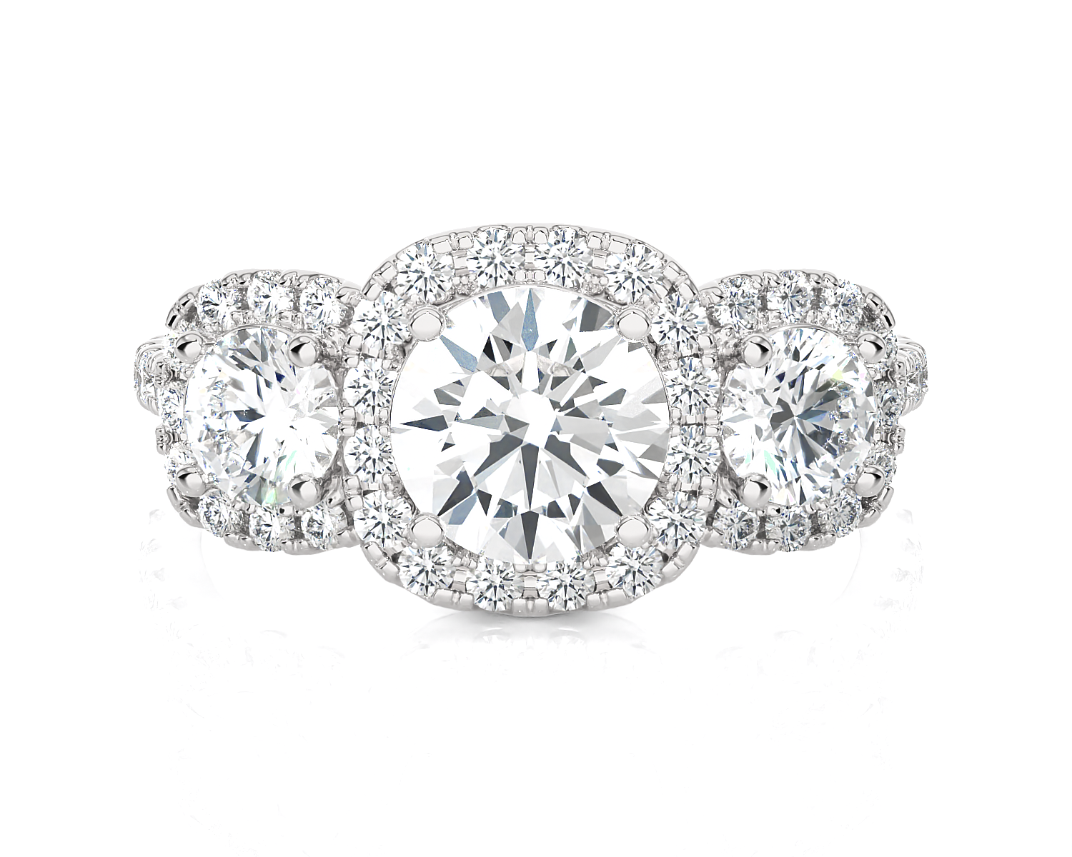 2 ctw Round Three Stone Lab Grown Diamond Ring