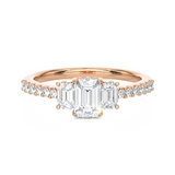 Emerald-Cut Three Stone Lab Grown Diamond Ring