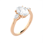 2 3/8 ctw Oval Three Stone Lab Grown Diamond Ring