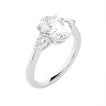 2 3/8 ctw Oval Three Stone Lab Grown Diamond Ring