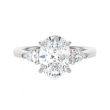 2 3/8 ctw Oval Three Stone Lab Grown Diamond Ring