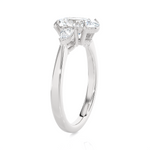 2 3/8 ctw Oval Three Stone Lab Grown Diamond Ring