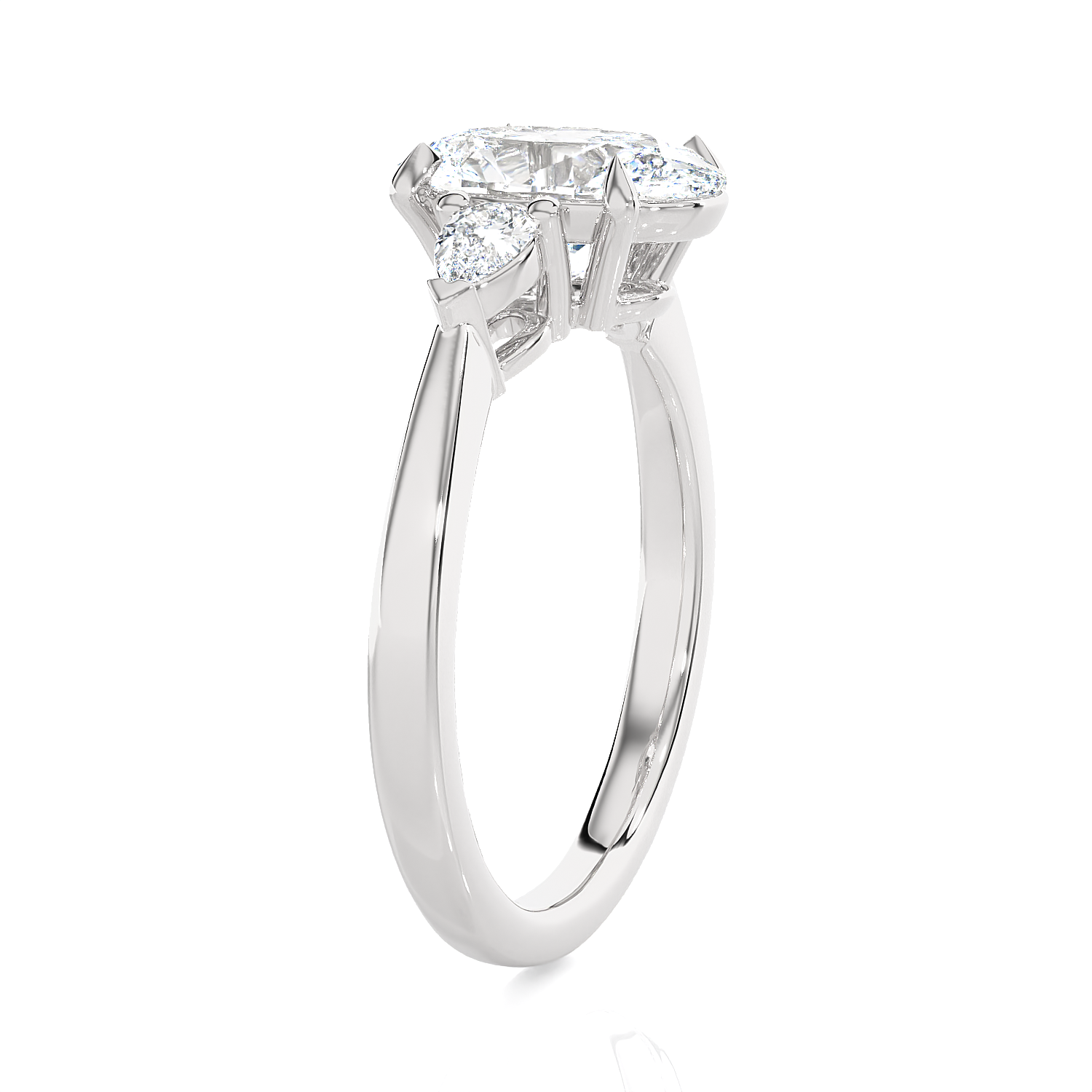 2 3/8 ctw Oval Three Stone Lab Grown Diamond Ring