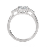 2 3/8 ctw Oval Three Stone Lab Grown Diamond Ring