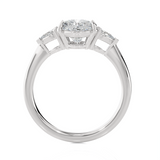 2 3/8 ctw Oval Three Stone Lab Grown Diamond Ring