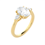 2 3/8 ctw Oval Three Stone Lab Grown Diamond Ring