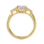2 3/8 ctw Oval Three Stone Lab Grown Diamond Ring