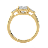 2 3/8 ctw Oval Three Stone Lab Grown Diamond Ring