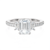 1 7/8 ctw Emerald-Cut Three Stone Lab Grown Diamond Ring