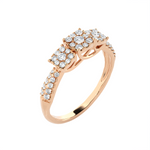 3/8 ctw Round Three Stone Lab Grown Diamond Ring