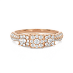 3/8 ctw Round Three Stone Lab Grown Diamond Ring