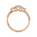 3/8 ctw Round Three Stone Lab Grown Diamond Ring