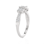3/8 ctw Round Three Stone Lab Grown Diamond Ring