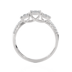 3/8 ctw Round Three Stone Lab Grown Diamond Ring