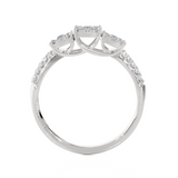 3/8 ctw Round Three Stone Lab Grown Diamond Ring