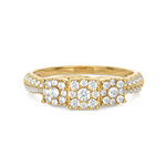 3/8 ctw Round Three Stone Lab Grown Diamond Ring