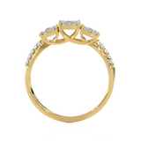 3/8 ctw Round Three Stone Lab Grown Diamond Ring