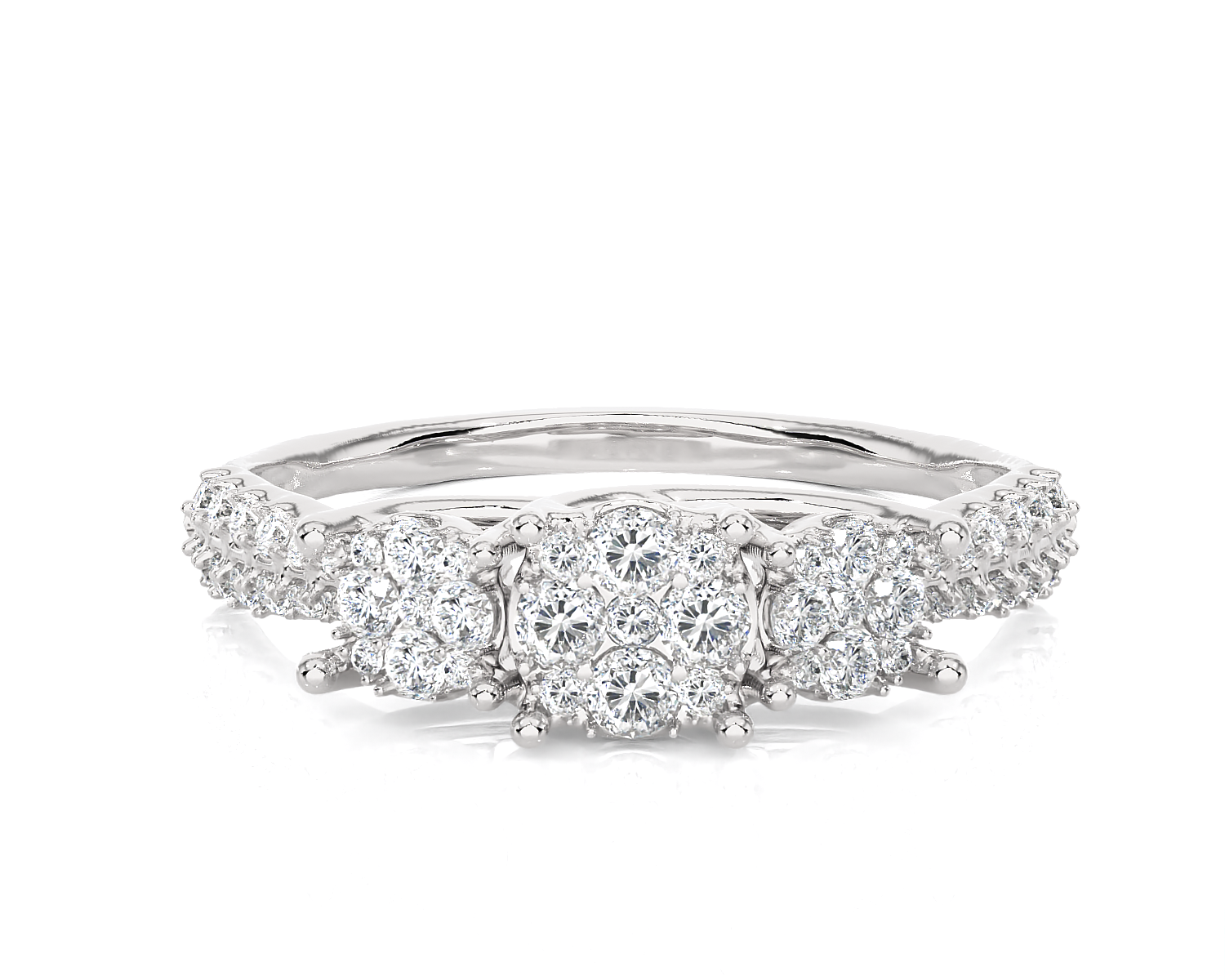 1/2 ctw Round Three Stone Lab Grown Diamond Ring