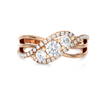 3/4 ctw Round Three Stone Lab Grown Diamond Ring