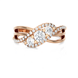3/4 ctw Round Three Stone Lab Grown Diamond Ring