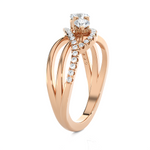 3/4 ctw Round Three Stone Lab Grown Diamond Ring
