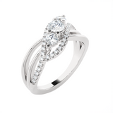 3/4 ctw Round Three Stone Lab Grown Diamond Ring