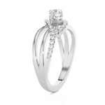 3/4 ctw Round Three Stone Lab Grown Diamond Ring