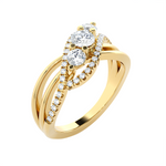 3/4 ctw Round Three Stone Lab Grown Diamond Ring