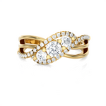 3/4 ctw Round Three Stone Lab Grown Diamond Ring