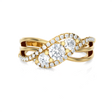 3/4 ctw Round Three Stone Lab Grown Diamond Ring