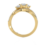 3/4 ctw Round Three Stone Lab Grown Diamond Ring