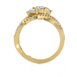 3/4 ctw Round Three Stone Lab Grown Diamond Ring
