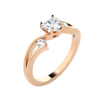 3/4 ctw Round Three Stone Lab Grown Diamond Ring