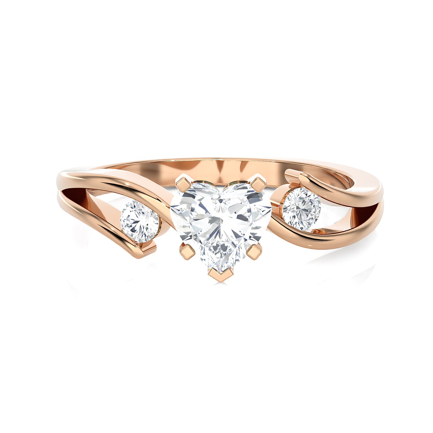 3/4 ctw Round Three Stone Lab Grown Diamond Ring