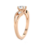 3/4 ctw Round Three Stone Lab Grown Diamond Ring