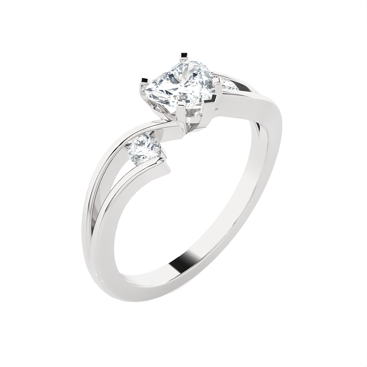 3/4 ctw Round Three Stone Lab Grown Diamond Ring