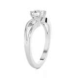 3/4 ctw Round Three Stone Lab Grown Diamond Ring