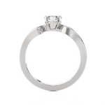 3/4 ctw Round Three Stone Lab Grown Diamond Ring