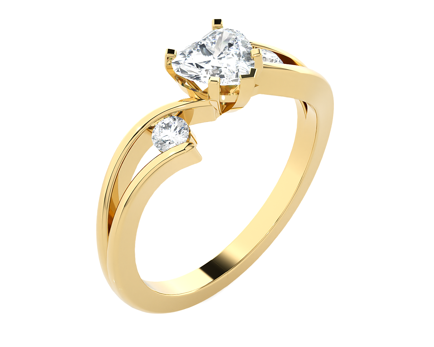 3/4 ctw Round Three Stone Lab Grown Diamond Ring