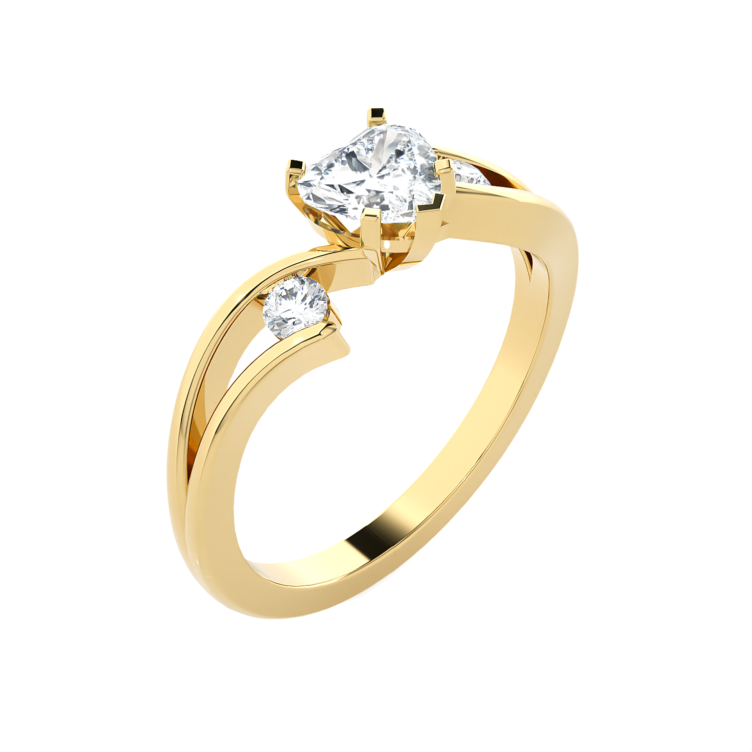 3/4 ctw Round Three Stone Lab Grown Diamond Ring