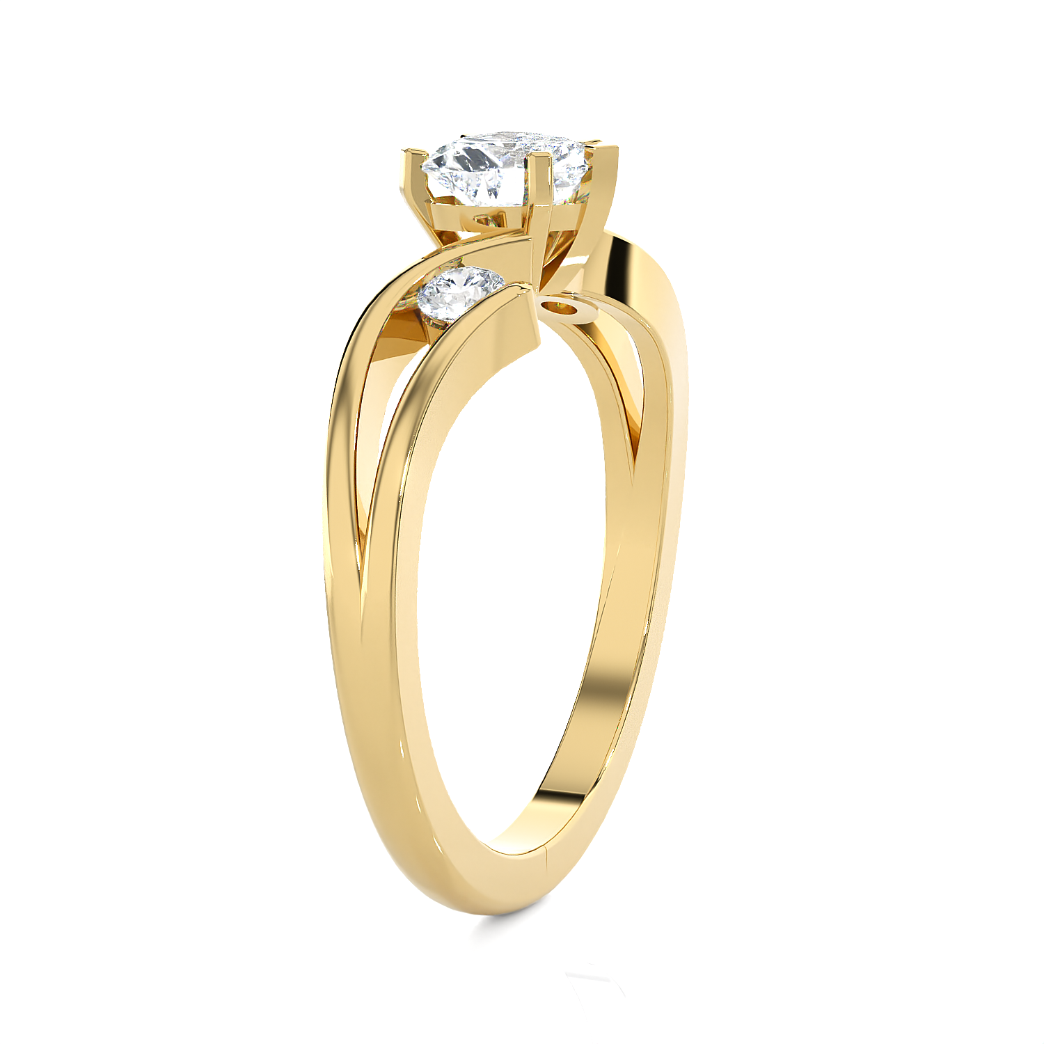 3/4 ctw Round Three Stone Lab Grown Diamond Ring
