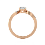 7/8 ctw Round Three Stone Lab Grown Diamond Ring