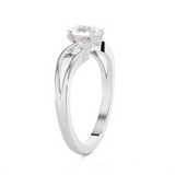 7/8 ctw Round Three Stone Lab Grown Diamond Ring