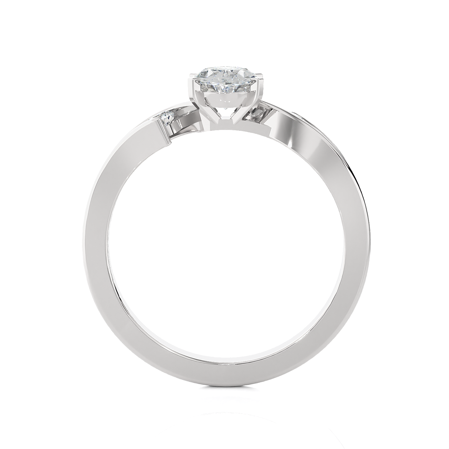 7/8 ctw Round Three Stone Lab Grown Diamond Ring